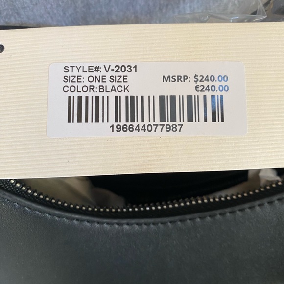 Valentino Orlandi Black Crescent Shoulder Bag with coin pouch. - Picture 9 of 9